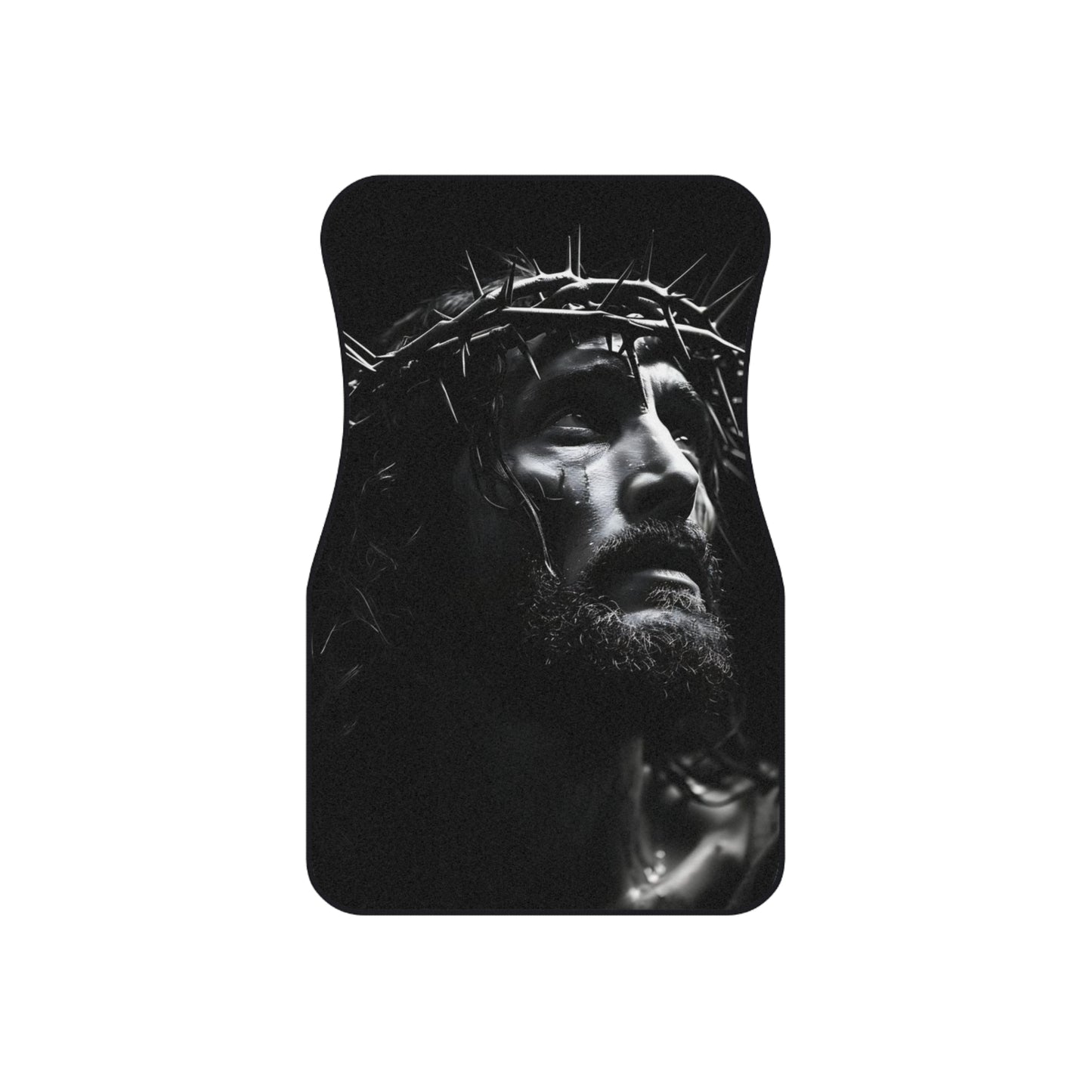 Religious Car Mats, Christian Auto Accessories, Jesus Car Decor, Inspirational Gifts for Him, Black and White Car Floor Mats