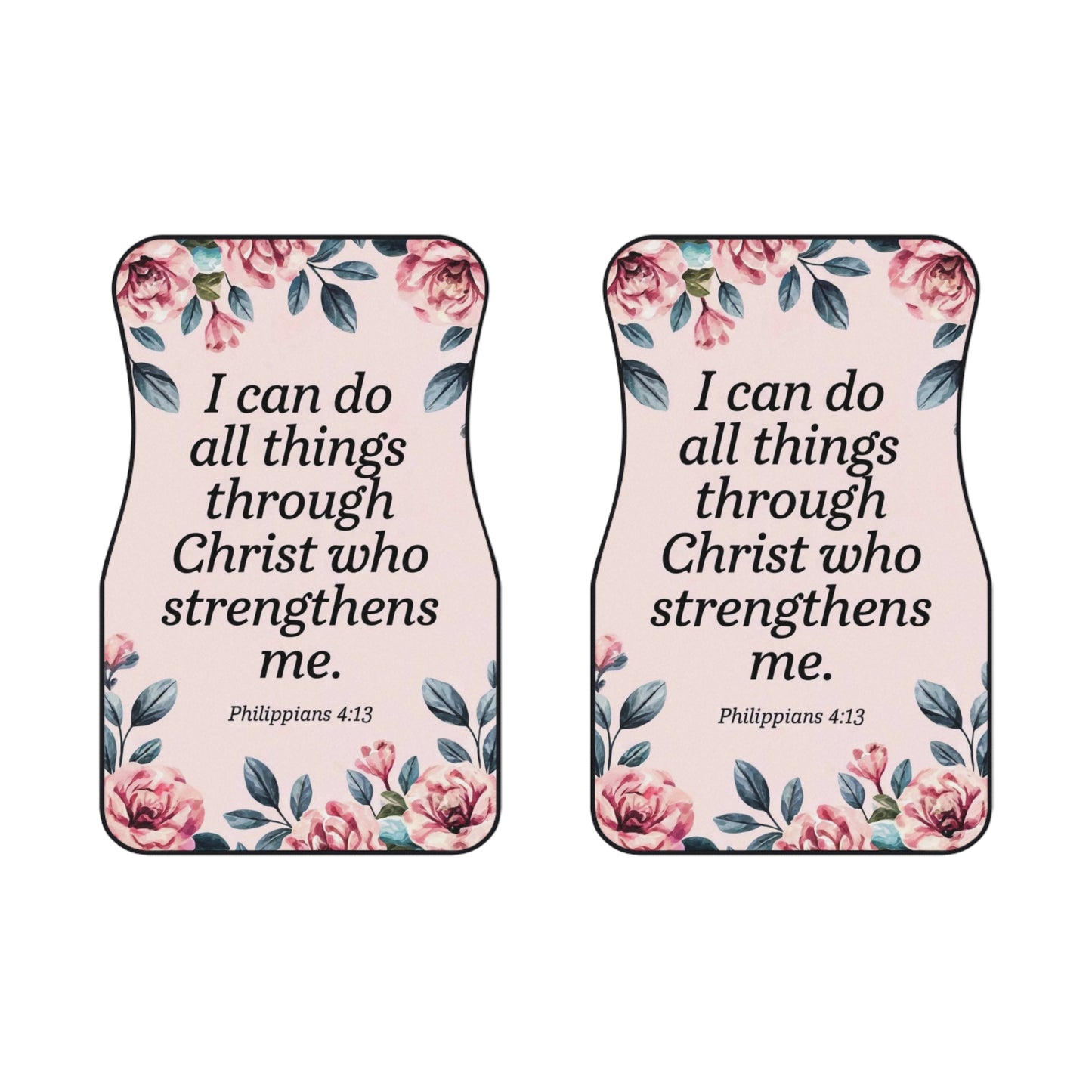 Inspirational Car Mats - Biblical Quote Floor Liners for Faith and Motivation, Christian Gift, Home Decor, Car Accessories, Religious Gifts