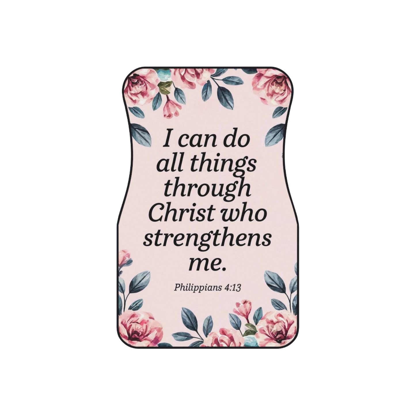 Inspirational Car Mats - Biblical Quote Floor Liners for Faith and Motivation, Christian Gift, Home Decor, Car Accessories, Religious Gifts