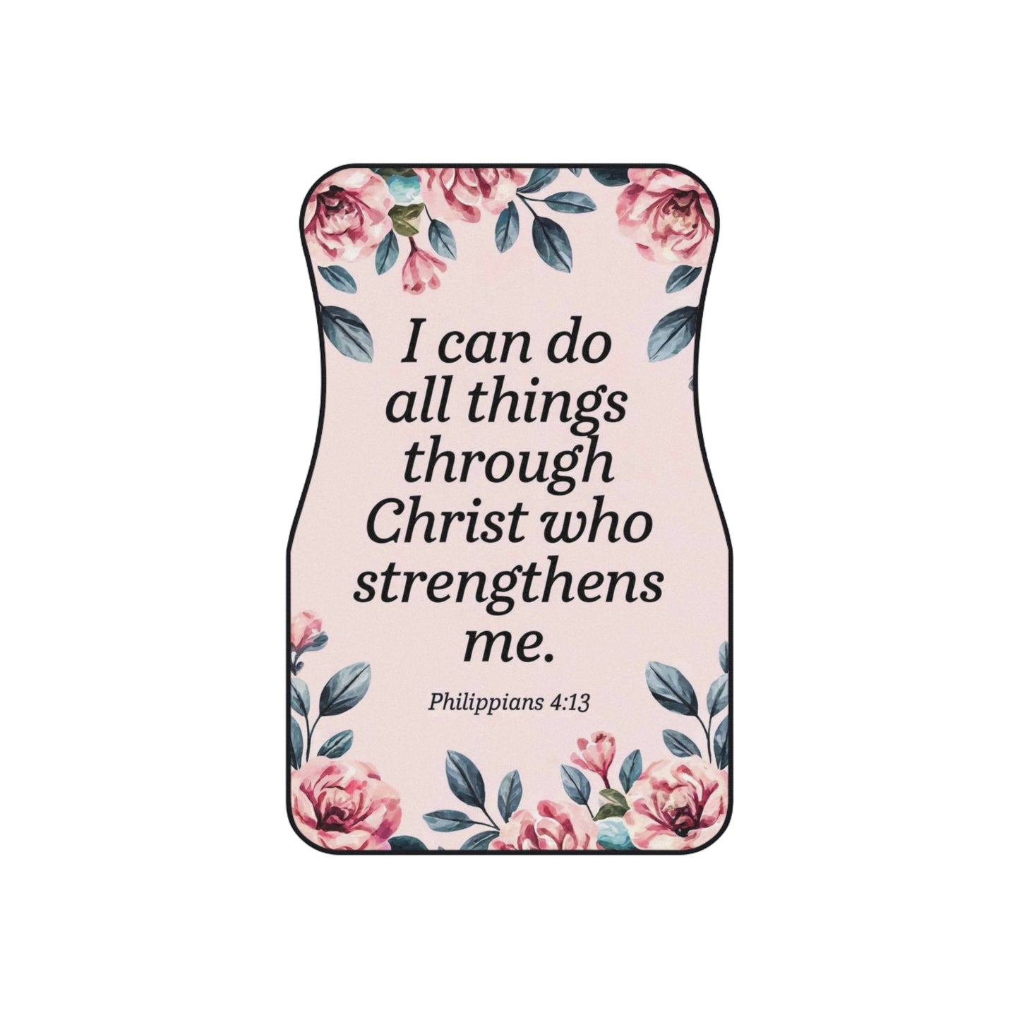 Inspirational Car Mats - Biblical Quote Floor Liners for Faith and Motivation, Christian Gift, Home Decor, Car Accessories, Religious Gifts