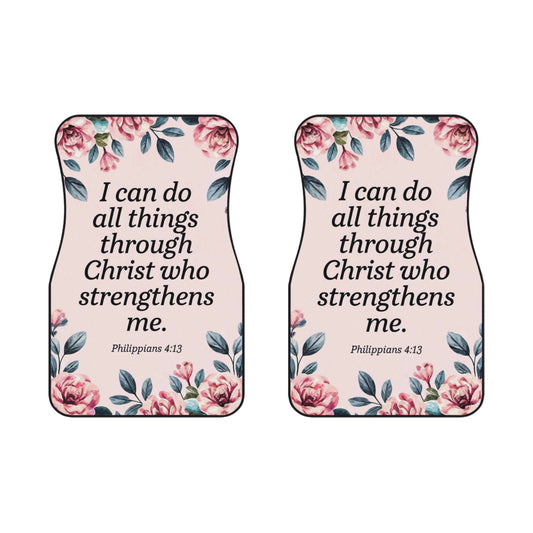 Inspirational Car Mats - Biblical Quote Floor Liners for Faith and Motivation, Christian Gift, Home Decor, Car Accessories, Religious Gifts