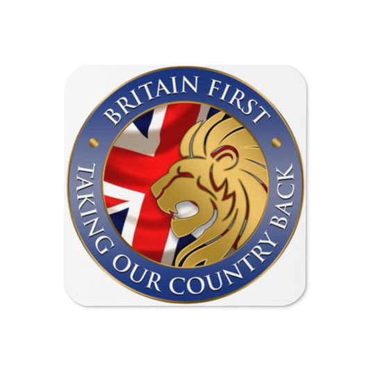 Britain First Cork-back coaster